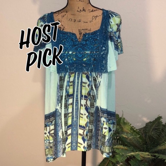 ONE WORLD Tops - Gorgeous Embellished Top